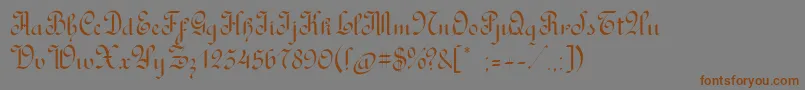 RondoAncientone-Schriftart – Braune Schriften auf grauem Hintergrund