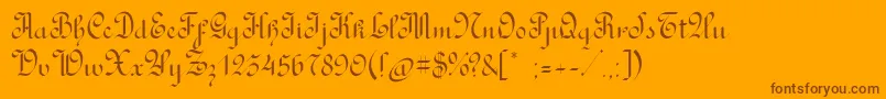 RondoAncientone Font – Brown Fonts on Orange Background