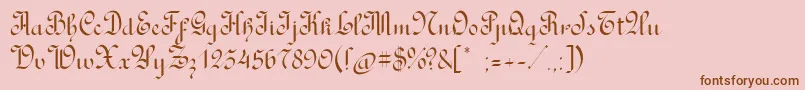 RondoAncientone Font – Brown Fonts on Pink Background