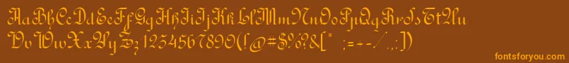 RondoAncientone Font – Orange Fonts on Brown Background