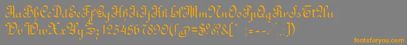 RondoAncientone Font – Orange Fonts on Gray Background