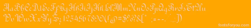 RondoAncientone Font – Pink Fonts on Orange Background