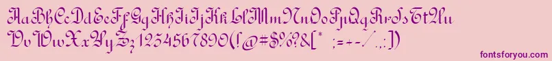 RondoAncientone Font – Purple Fonts on Pink Background