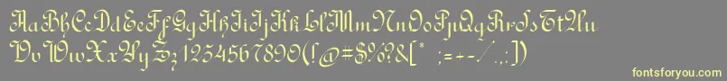 RondoAncientone Font – Yellow Fonts on Gray Background