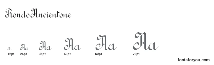 RondoAncientone Font Sizes