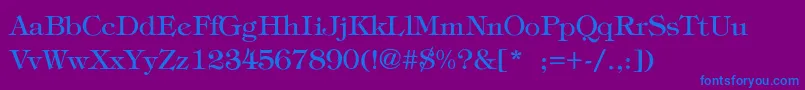 DormeuaThin Font – Blue Fonts on Purple Background