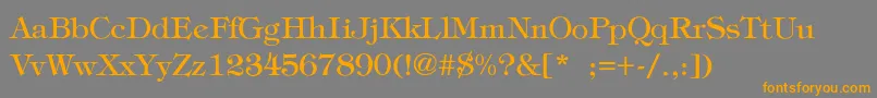 DormeuaThin Font – Orange Fonts on Gray Background
