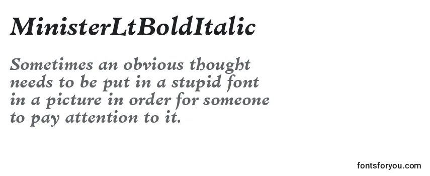 Review of the MinisterLtBoldItalic Font
