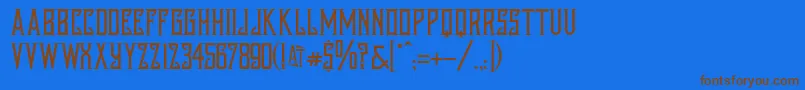 Austinnichols Font – Brown Fonts on Blue Background