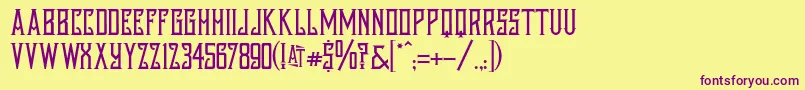 Austinnichols Font – Purple Fonts on Yellow Background
