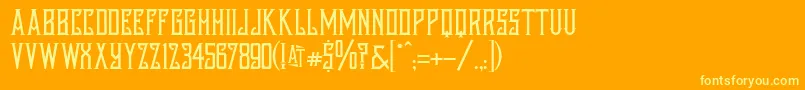 Austinnichols Font – Yellow Fonts on Orange Background