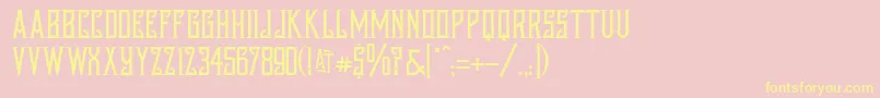 Austinnichols Font – Yellow Fonts on Pink Background