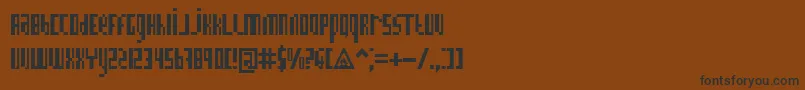 フォントBnInformation – 黒い文字が茶色の背景にあります