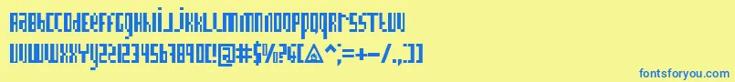 BnInformation Font – Blue Fonts on Yellow Background
