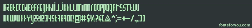 Шрифт BnInformation – зелёные шрифты на чёрном фоне