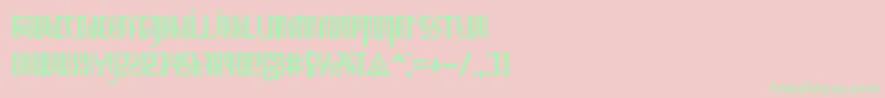 Czcionka BnInformation – zielone czcionki na różowym tle