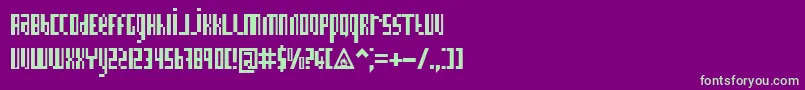 BnInformation-fontti – vihreät fontit violetilla taustalla