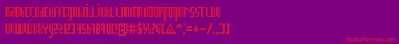 フォントBnInformation – 紫の背景に赤い文字
