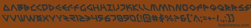 Terrafirmaleft Font – Black Fonts on Brown Background