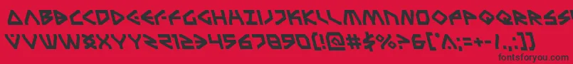 Terrafirmaleft Font – Black Fonts on Red Background