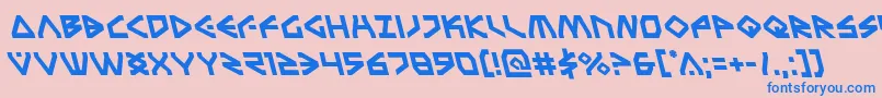 Terrafirmaleft Font – Blue Fonts on Pink Background