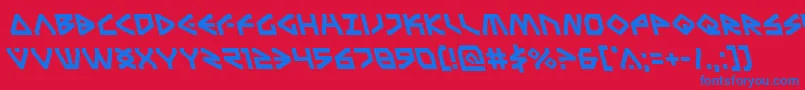 Terrafirmaleft Font – Blue Fonts on Red Background