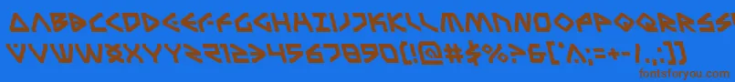 Terrafirmaleft Font – Brown Fonts on Blue Background