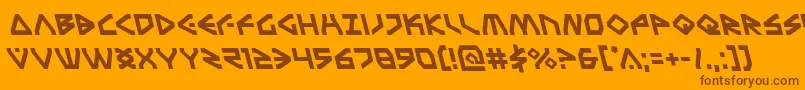 Terrafirmaleft Font – Brown Fonts on Orange Background