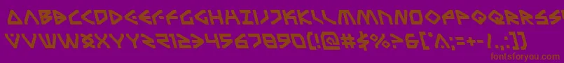 Terrafirmaleft Font – Brown Fonts on Purple Background