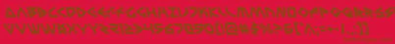Terrafirmaleft Font – Brown Fonts on Red Background