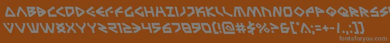 Terrafirmaleft Font – Gray Fonts on Brown Background