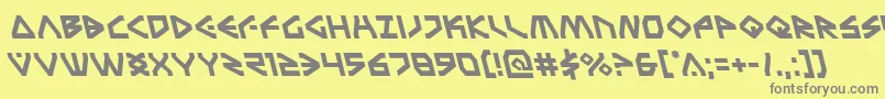 Terrafirmaleft Font – Gray Fonts on Yellow Background