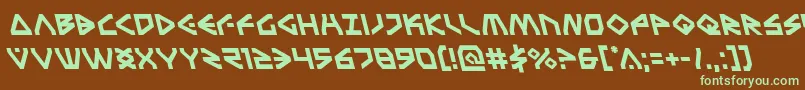 Terrafirmaleft Font – Green Fonts on Brown Background