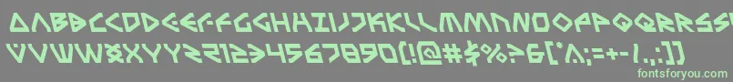 Terrafirmaleft Font – Green Fonts on Gray Background