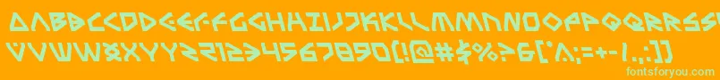 Terrafirmaleft Font – Green Fonts on Orange Background