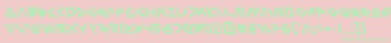 Terrafirmaleft Font – Green Fonts on Pink Background