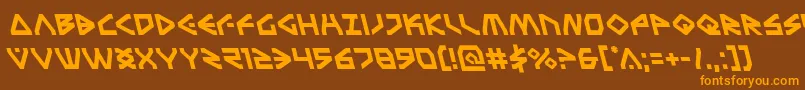 Terrafirmaleft Font – Orange Fonts on Brown Background
