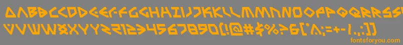 Terrafirmaleft Font – Orange Fonts on Gray Background