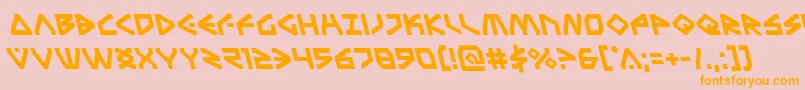 Terrafirmaleft Font – Orange Fonts on Pink Background