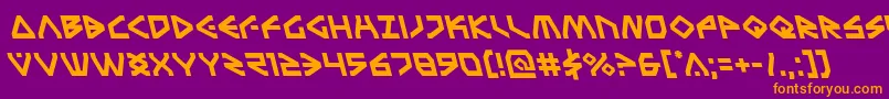 Terrafirmaleft Font – Orange Fonts on Purple Background