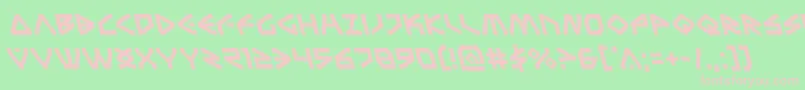 フォントTerrafirmaleft – 緑の背景にピンクのフォント