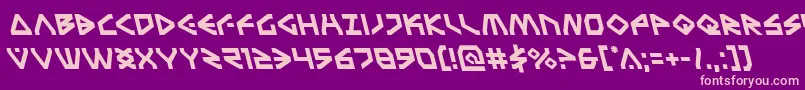 Terrafirmaleft Font – Pink Fonts on Purple Background