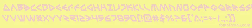 Terrafirmaleft Font – Pink Fonts on Yellow Background