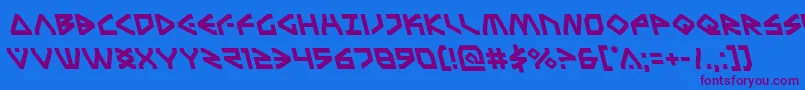 Terrafirmaleft Font – Purple Fonts on Blue Background