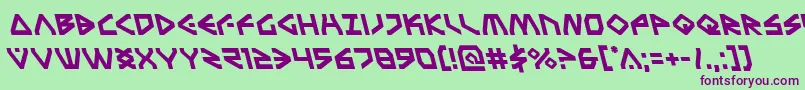 Terrafirmaleft Font – Purple Fonts on Green Background