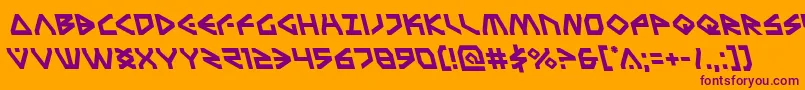 Terrafirmaleft Font – Purple Fonts on Orange Background