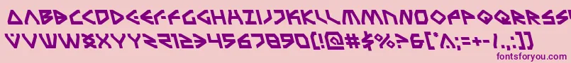 Terrafirmaleft Font – Purple Fonts on Pink Background