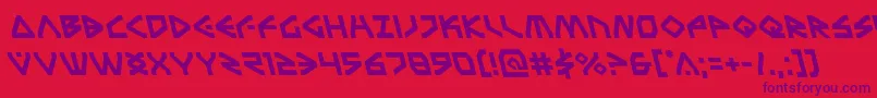 Terrafirmaleft Font – Purple Fonts on Red Background