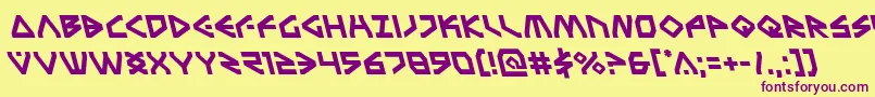 Terrafirmaleft Font – Purple Fonts on Yellow Background