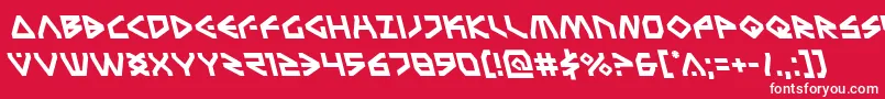 フォントTerrafirmaleft – 赤い背景に白い文字